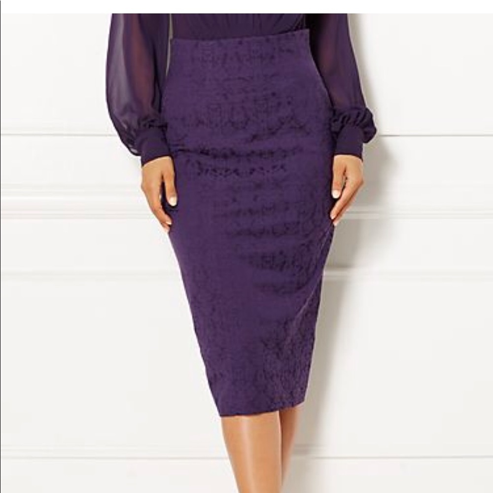 EVA MENDES JACQUARD PENCIL SKIRT size 8